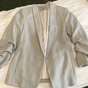 Light Gray Linen H&M Blazer 4